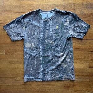 Browning Camo‎ T-Shirt Hunting Real Tree Outdoors Graphic Tee Men's Size L